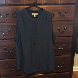 Blue silk Banana Republic tank